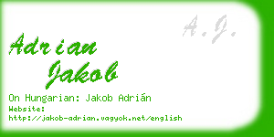 adrian jakob business card